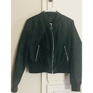 Forever 21 forest green bomber jacket 💣